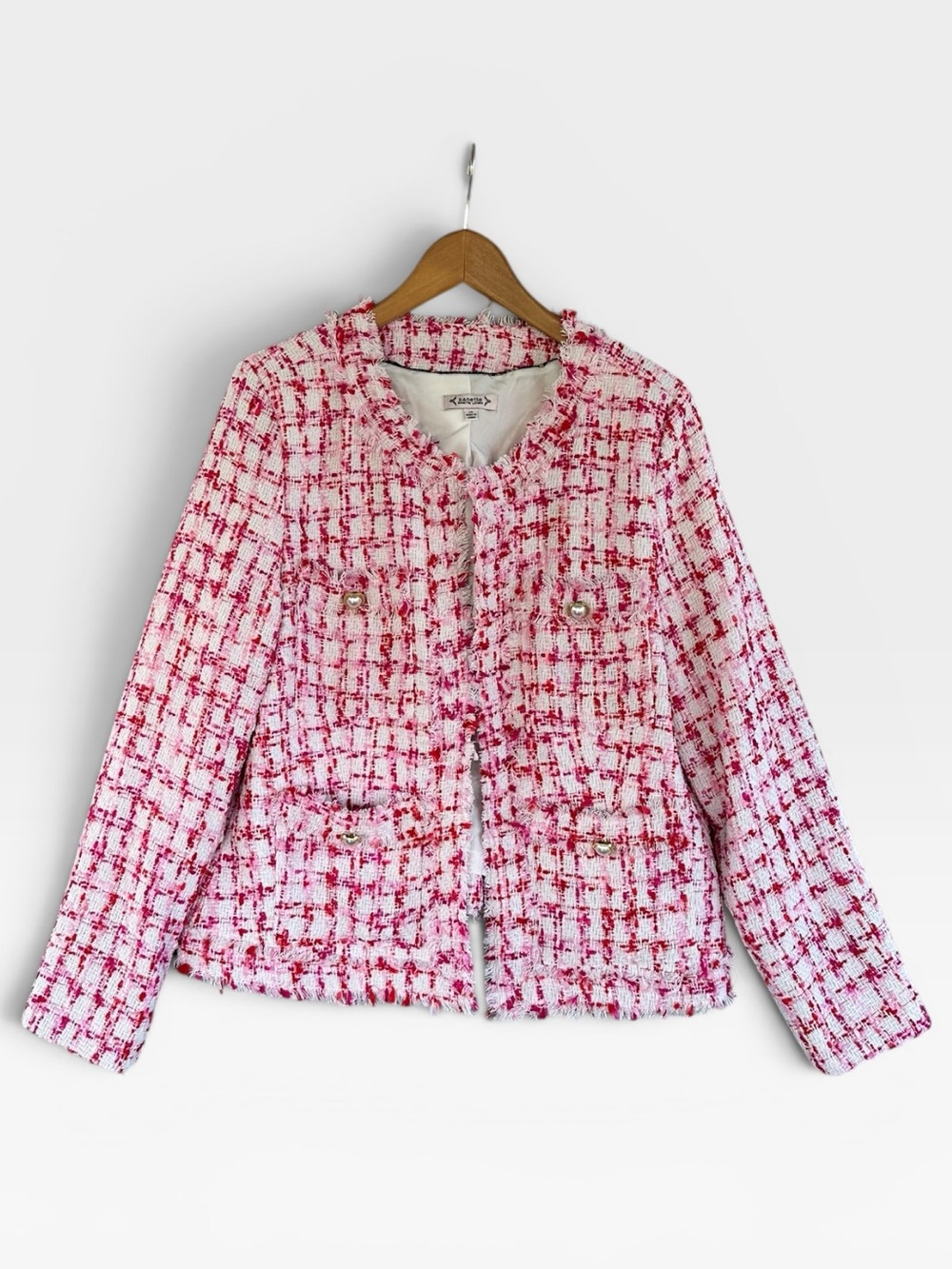 Nanette Lepore Tweed Blazer Jacket Size 14 - Picture 2 of 9